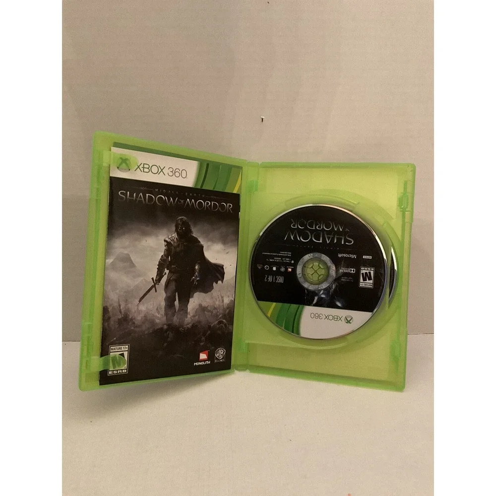 Middle-earth: Shadow of Mordor (Microsoft Xbox 360, 2014) complete w/ manual